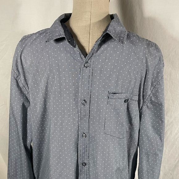 Men's Bruno Gray Casual Button Down Shirt Size XL - Picture 3 of 7